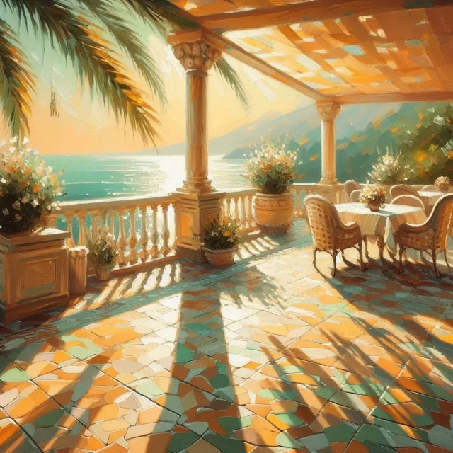 When the sun’s high and the lemonade’s cold, don’t go chasing worries — they’ll melt like ice in June.

#hellosummer #history #terrace #summerterrace #1920s #TheHistoryAvenue #palms #sea #summersun #flowers #summervibes☀️ #summeressentials #goodmoment #goodmorningworld #summerbreeze #summermorning #riviera #AIart #summerart #artoﬁnstagram